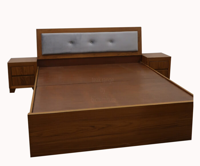 Wooden teak veneer bedroom set 1