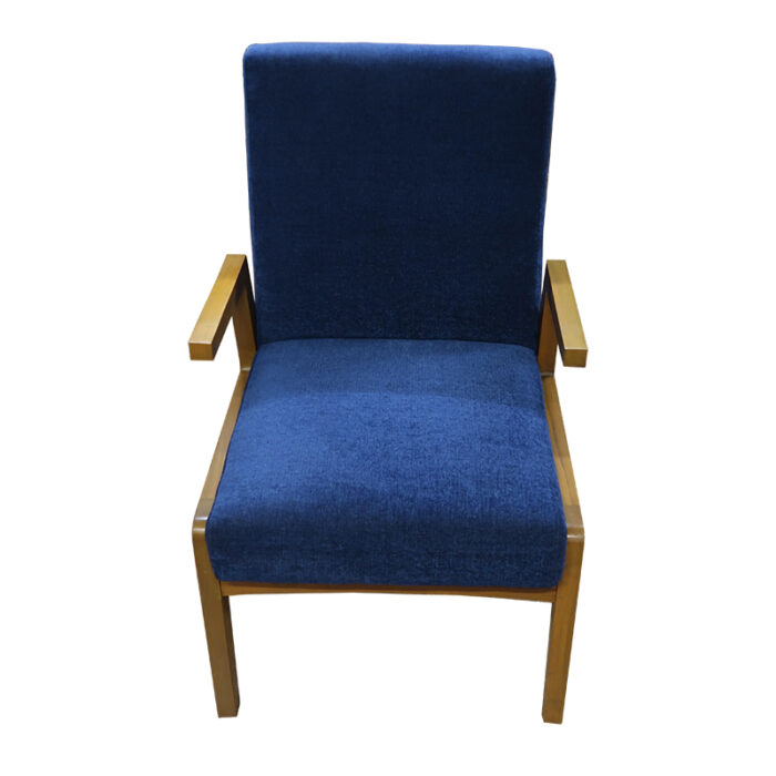 Modern design teakwood chair with upholstrey