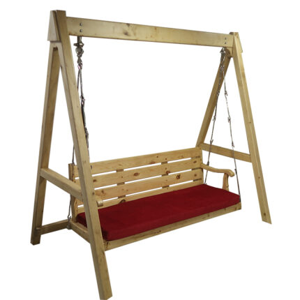 Swing for home with stand wooden in pinewood