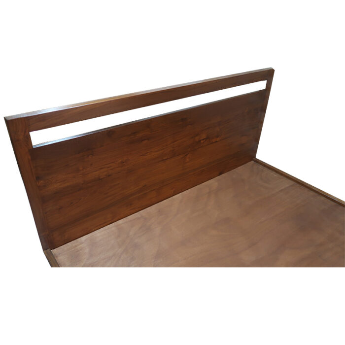 Teakwood doubled bed sleek design mumbai solid wood