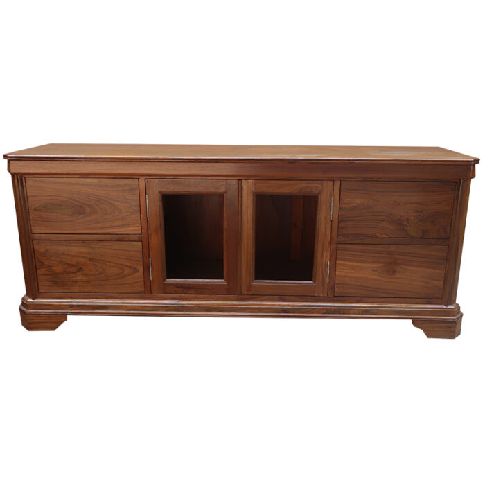 Teakwood living room tv cabinet mumbai made to order pure teak wood