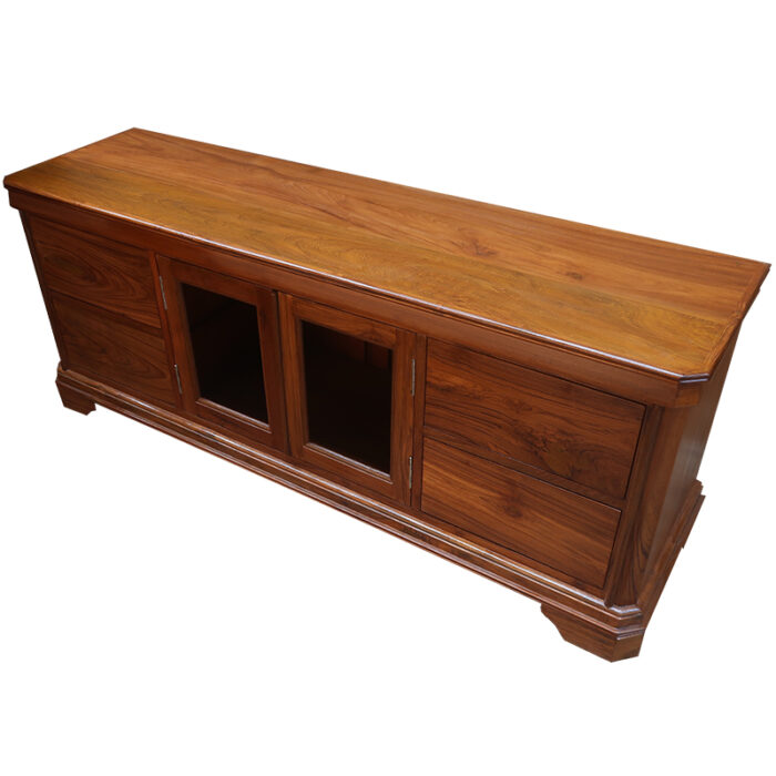 Teakwood living room tv cabinet mumbai made to order solid wood