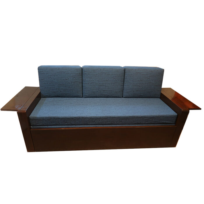 Teakwood sofa com bed with storage mumbai with side tables 3 fold