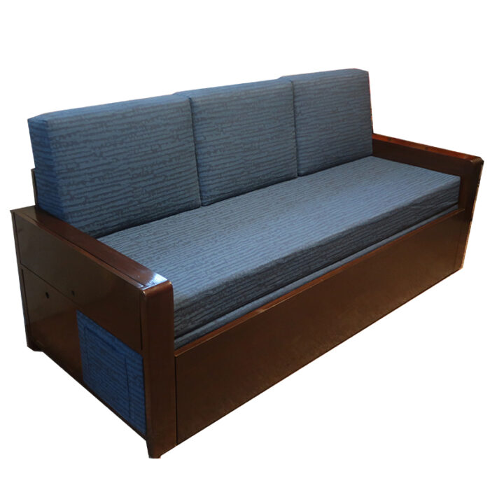 Teakwood sofa com bed with storage mumbai with side tables 40 density foam