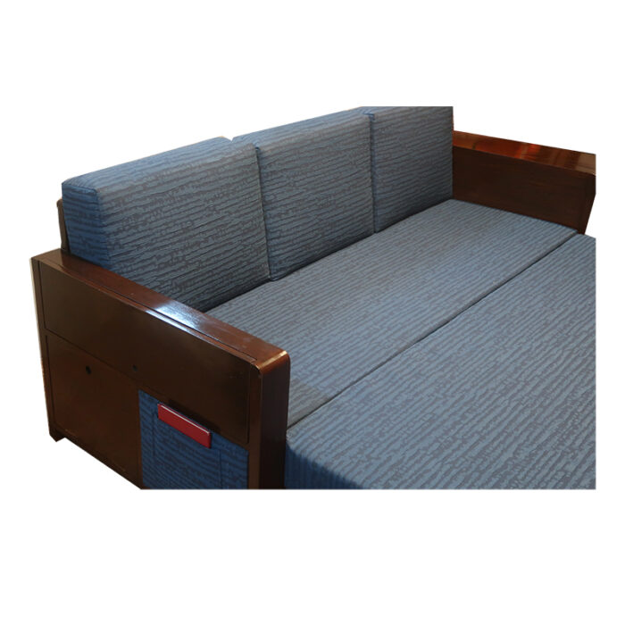 Teakwood sofa com bed with storage mumbai with side tables with side tables