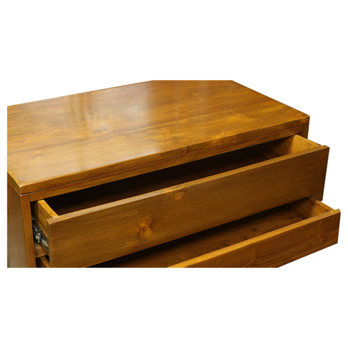Teakwood storage cabinet with laptop table section 5 drawers full teakwood in back mumbai