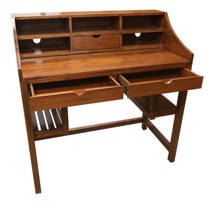 Teakwood writing table modern design with laptop tray