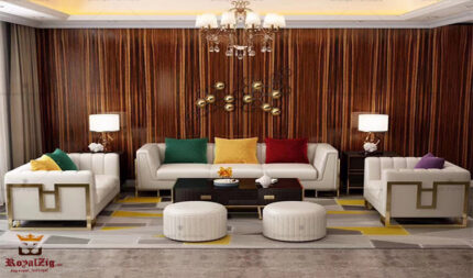Modern Luxury Italian Style Contemporary Steel Sofa Set Brand Royalzig Luxury Furniture