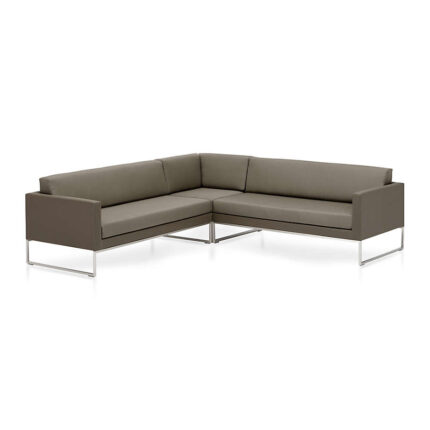 dune 3 piece sectional sofa with sunbrella taupe cushions 1