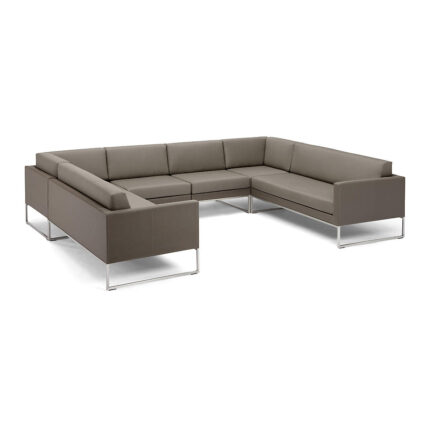 dune 6 piece sectional sofa with sunbrella taupe cushions