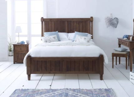 Solid Beautifully Made Minimalist Bed In Teakwood 1