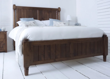 Solid Beautifully Made Minimalist Bed In Teakwood 2