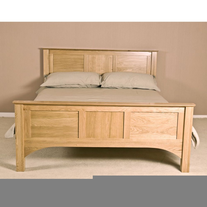 Wooden Oak Single Bed With Headboard And Footboard Expertly Crafted 2
